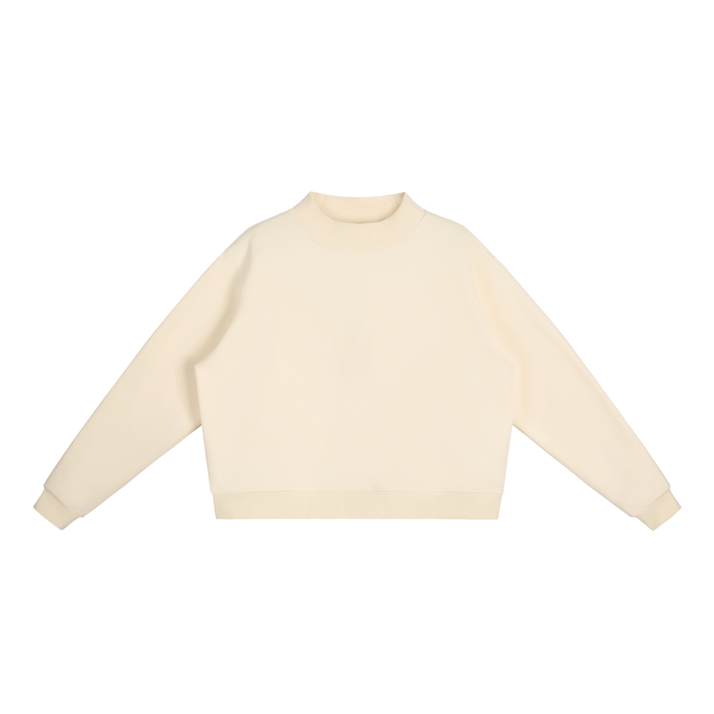 Feminino - Essential Fleece Mock-Neck Crew Sweatshirt