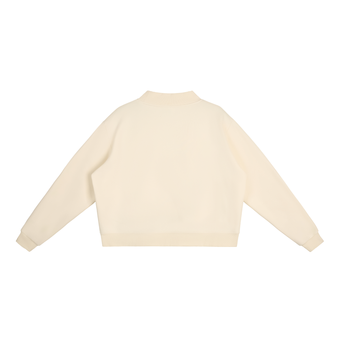 Feminino - Essential Fleece Mock-Neck Crew Sweatshirt
