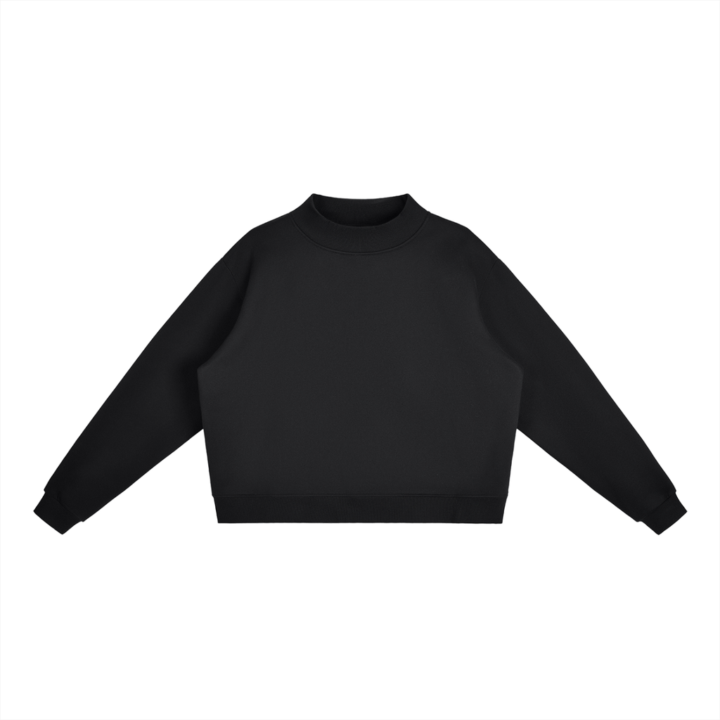 Feminino - Essential Fleece Mock-Neck Crew Sweatshirt