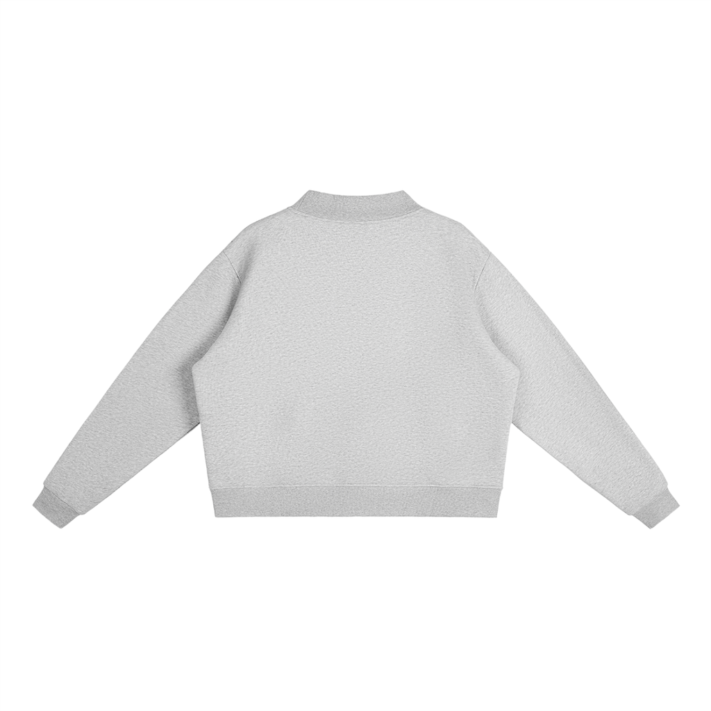 Feminino - Essential Fleece Mock-Neck Crew Sweatshirt