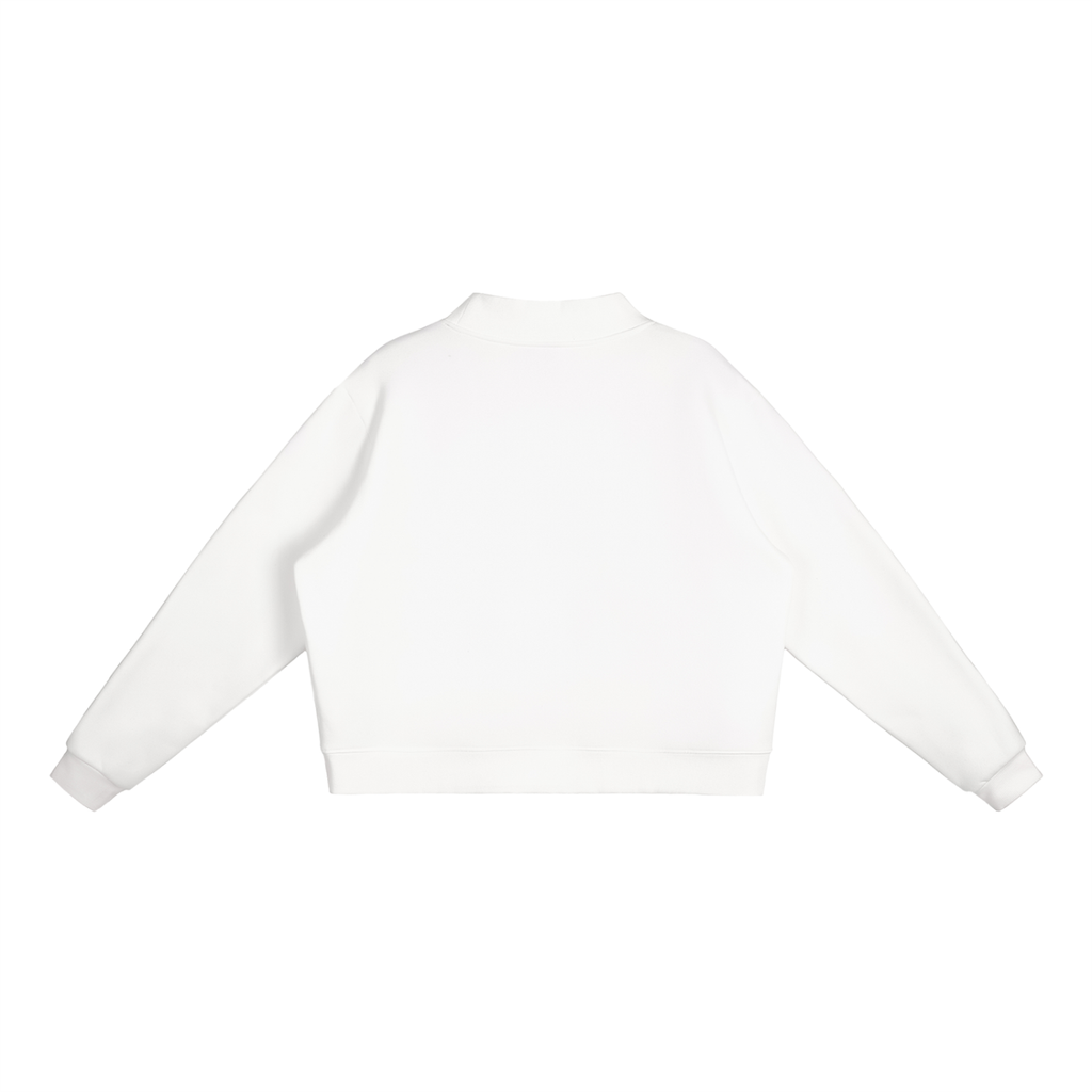 Feminino - Essential Fleece Mock-Neck Crew Sweatshirt
