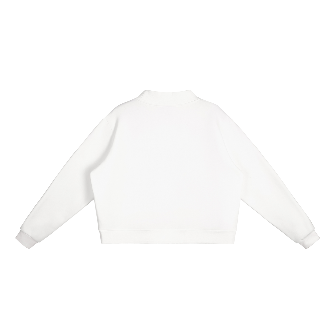 Feminino - Essential Fleece Mock-Neck Crew Sweatshirt
